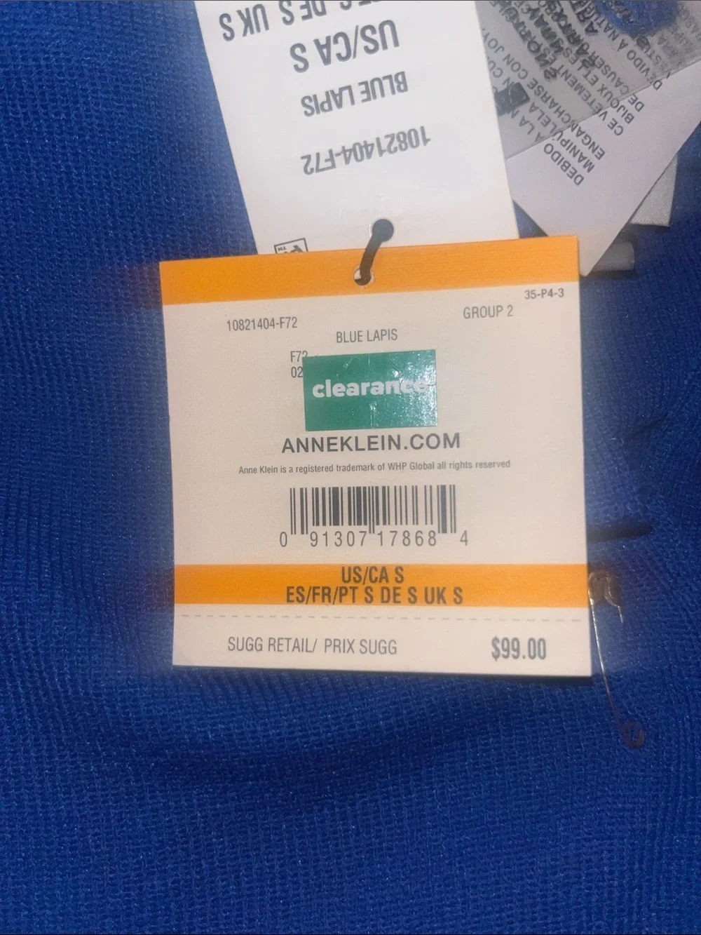Anne Klein Open-Front Longline Blazer in Cobalt Blue